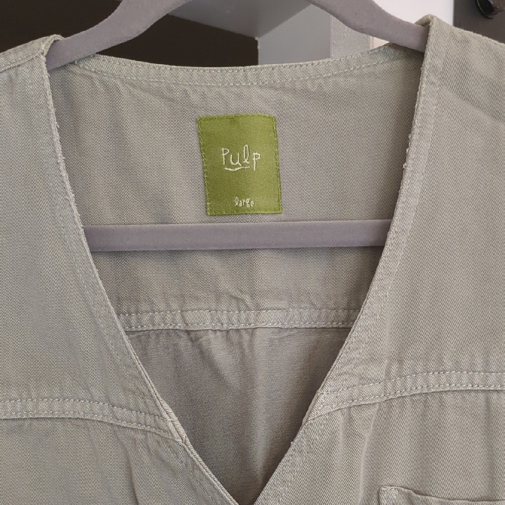 Pulp Olive Green V-Neck Vest